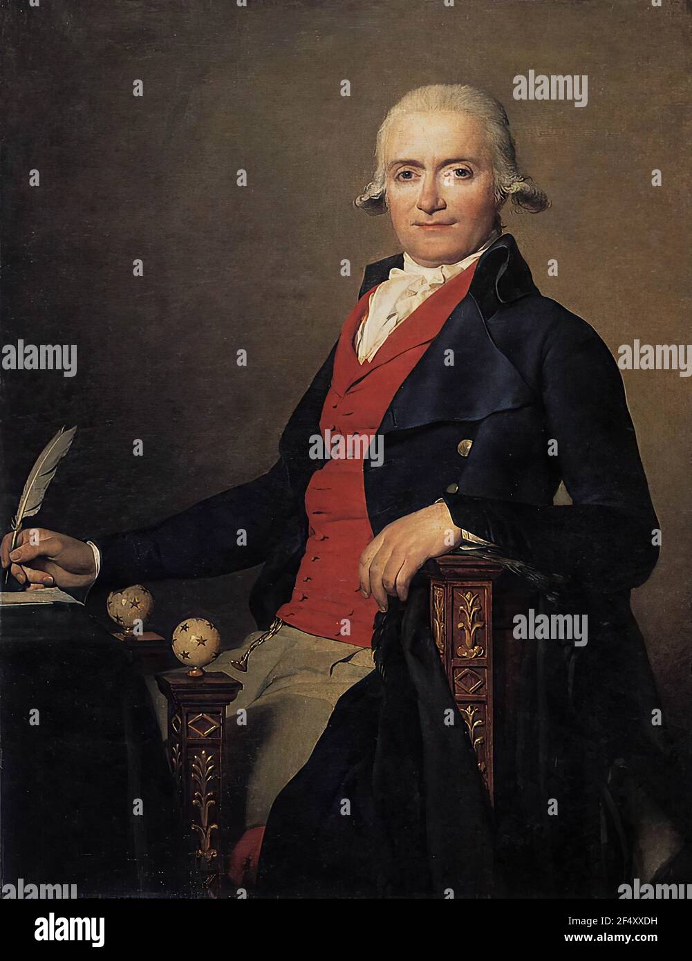 Jacques-Louis David - Portrait Gaspar Mayer 1795 Stock Photo