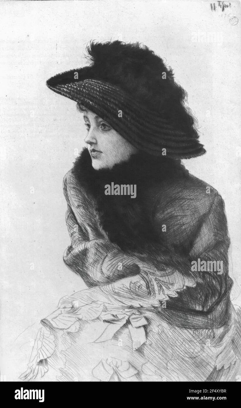 James Tissot Portrait N 1876 Stock Photo Alamy