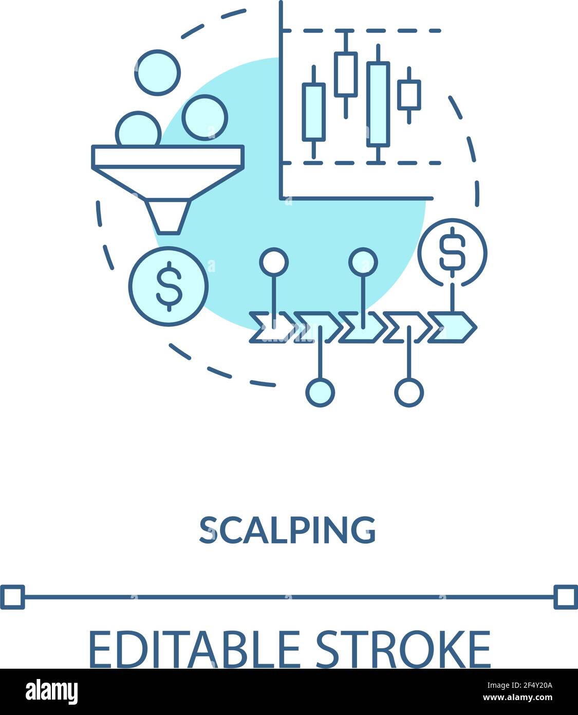 Scalping concept icon Stock Vector