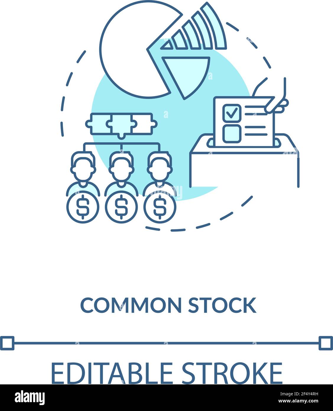 Common stock concept icon Stock Vector