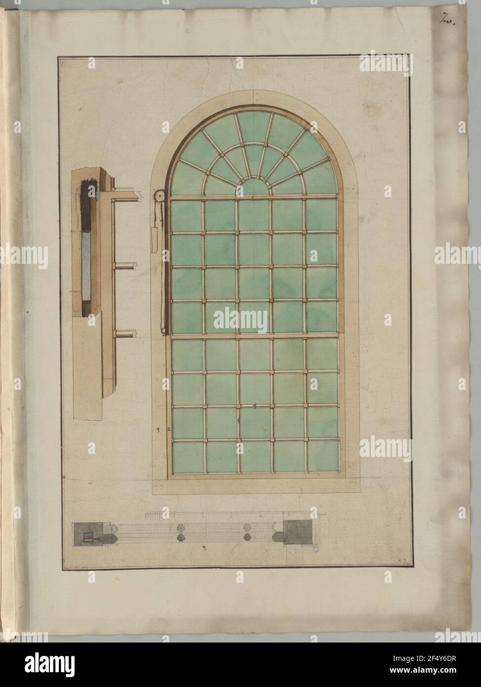 Sliding window, design drawing Stock Photo Alamy