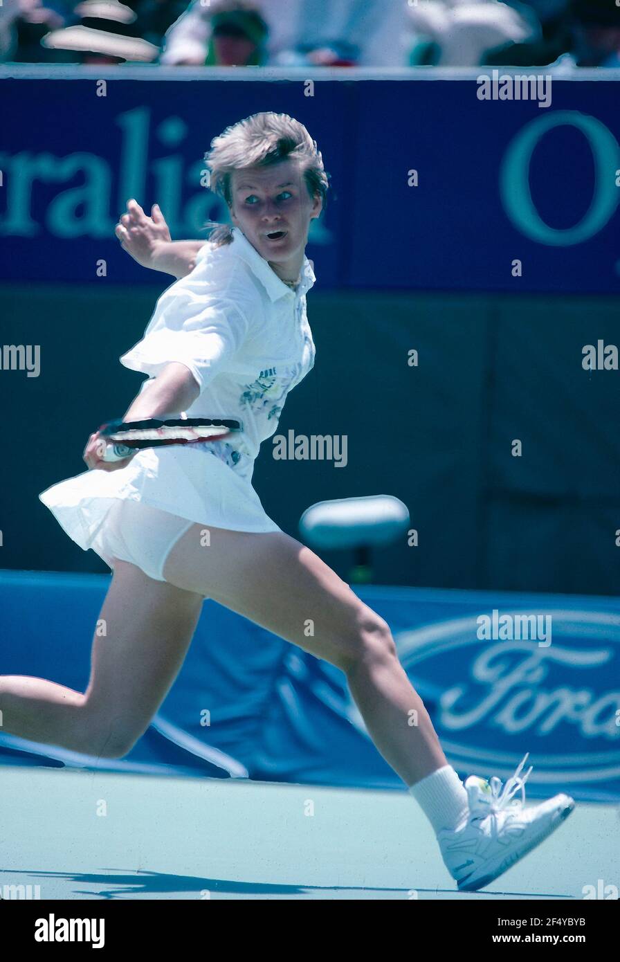 Czech tennis player Jana Novotna, Australian Open 1992 Stock Photo - Alamy