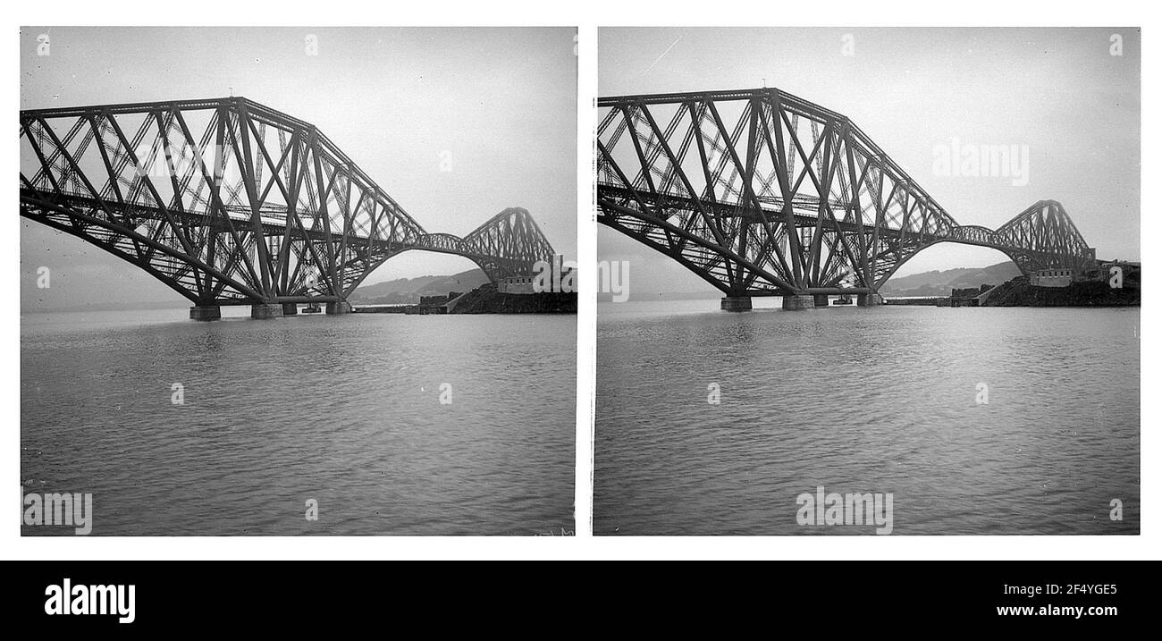 Firth of Forth Bridge in Edinburgh Stock Photo
