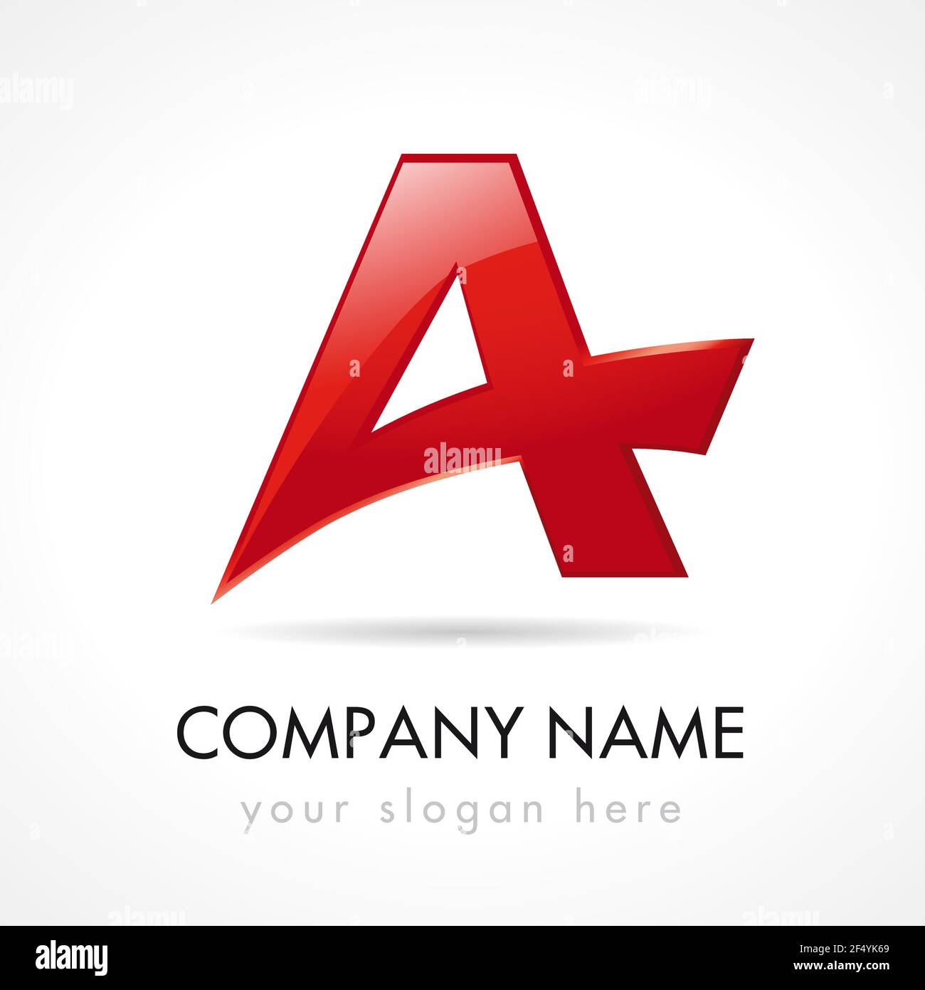 A letter logotype. A company. Traveling, logistics, typographic font, trucking. Editable stained glass branding red template elements. Smartphone app Stock Vector