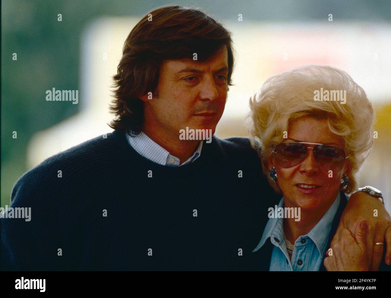 Italian tennis players Lea Pericoli and Adriano Panatta, 1991 Stock Photo