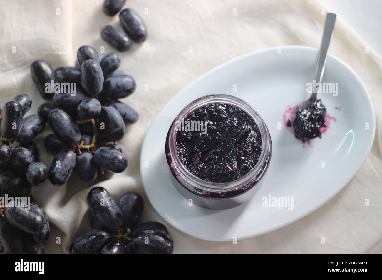 Seedless raspberry jam jar sugar sweet food hi-res stock photography ...