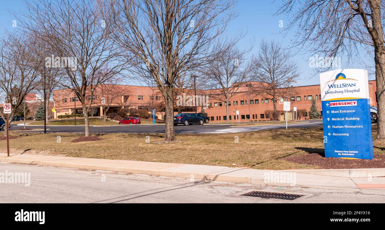 The Wellspan Gettysburg Hospital, Gettysburg, Pennsylvania, USA Stock