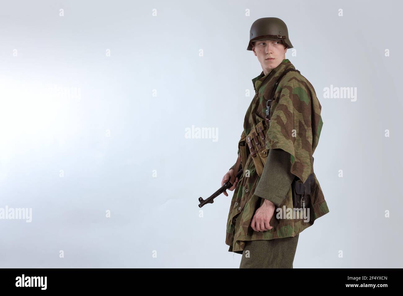 Male actor reenactor in historical uniform as an soldier of the German Army  during World War II Stock Photo - Alamy