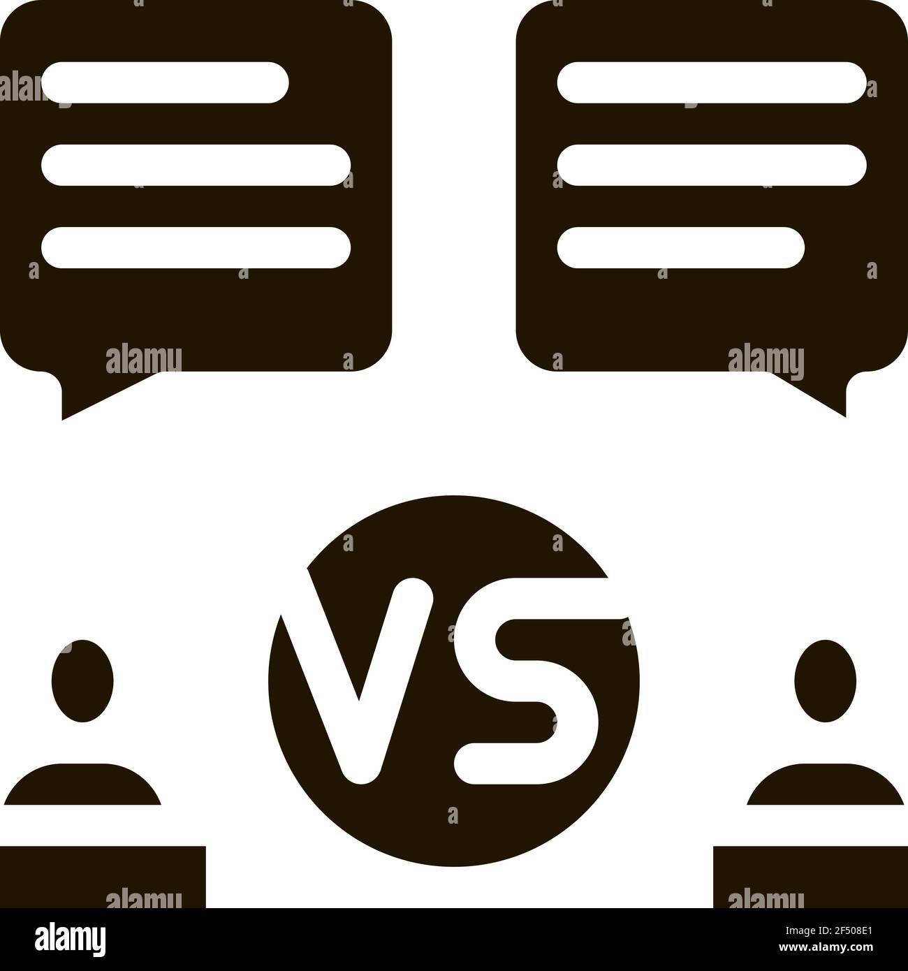 Discussion Battle Icon Vector Glyph Illustration Stock Vector