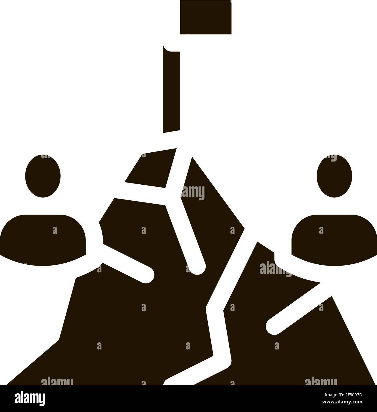 Rock Climb Race Icon Vector Glyph Illustration Stock Vector