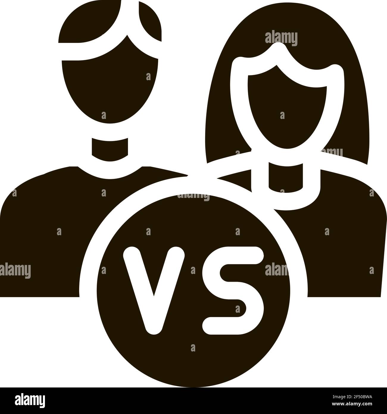 Gender Battle Icon Vector Glyph Illustration Stock Vector