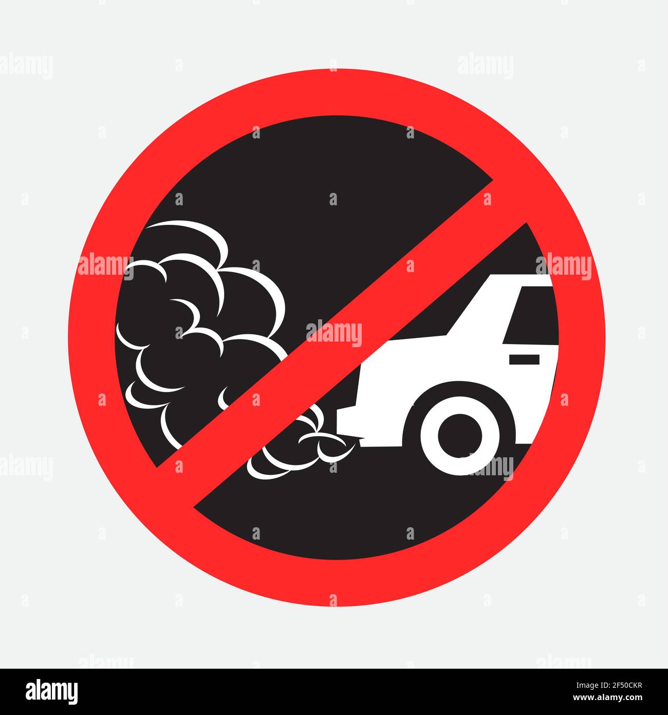 no idling turn engine off sign sticker Stock Vector
