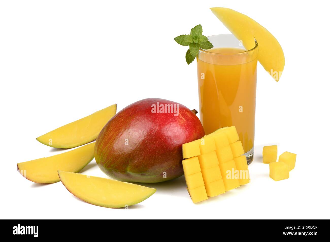 Fresh Mango fruits and a glass of juice isolated on white background. High  resolution photo. Full depth of field Stock Photo - Alamy
