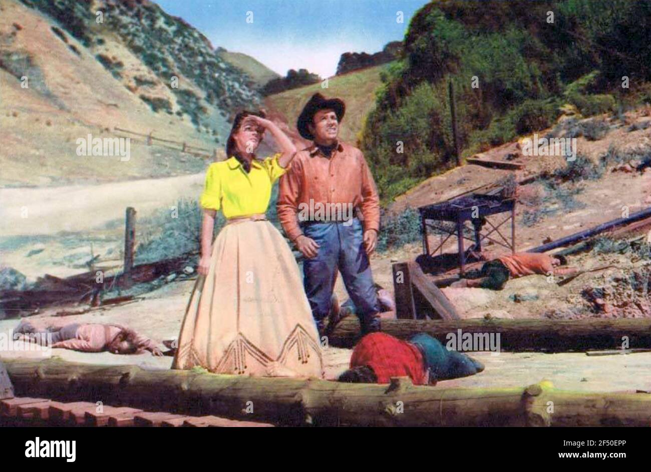 BARRICADE 1950 Warner Bros film with Ruth Roman and Dane Clark Stock Photo