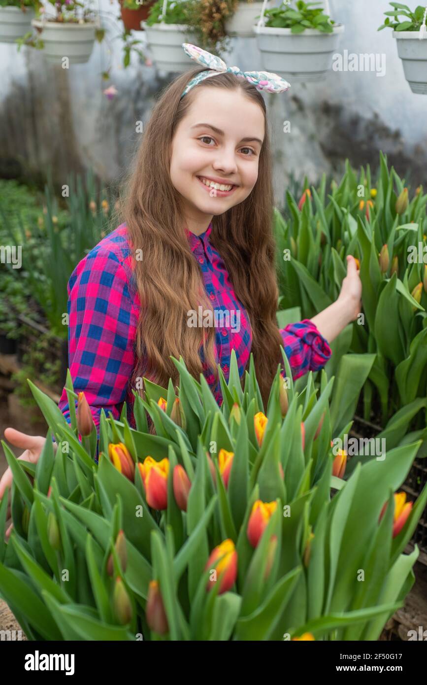 Teen Girl Flower Pot High Resolution Stock Photography and Images - Alamy