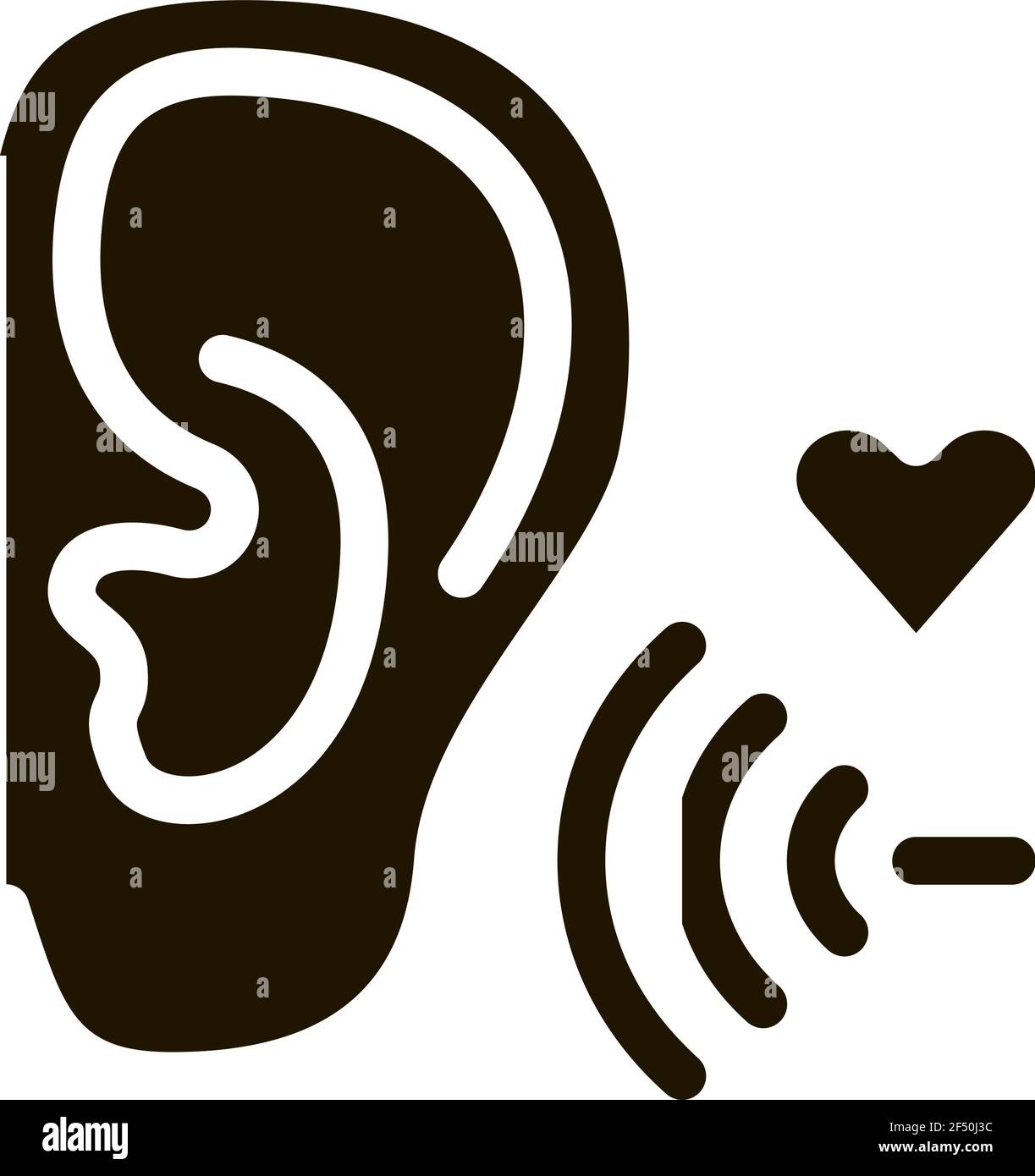 Sound for Ear Icon Vector Glyph Illustration Stock Vector Image & Art ...