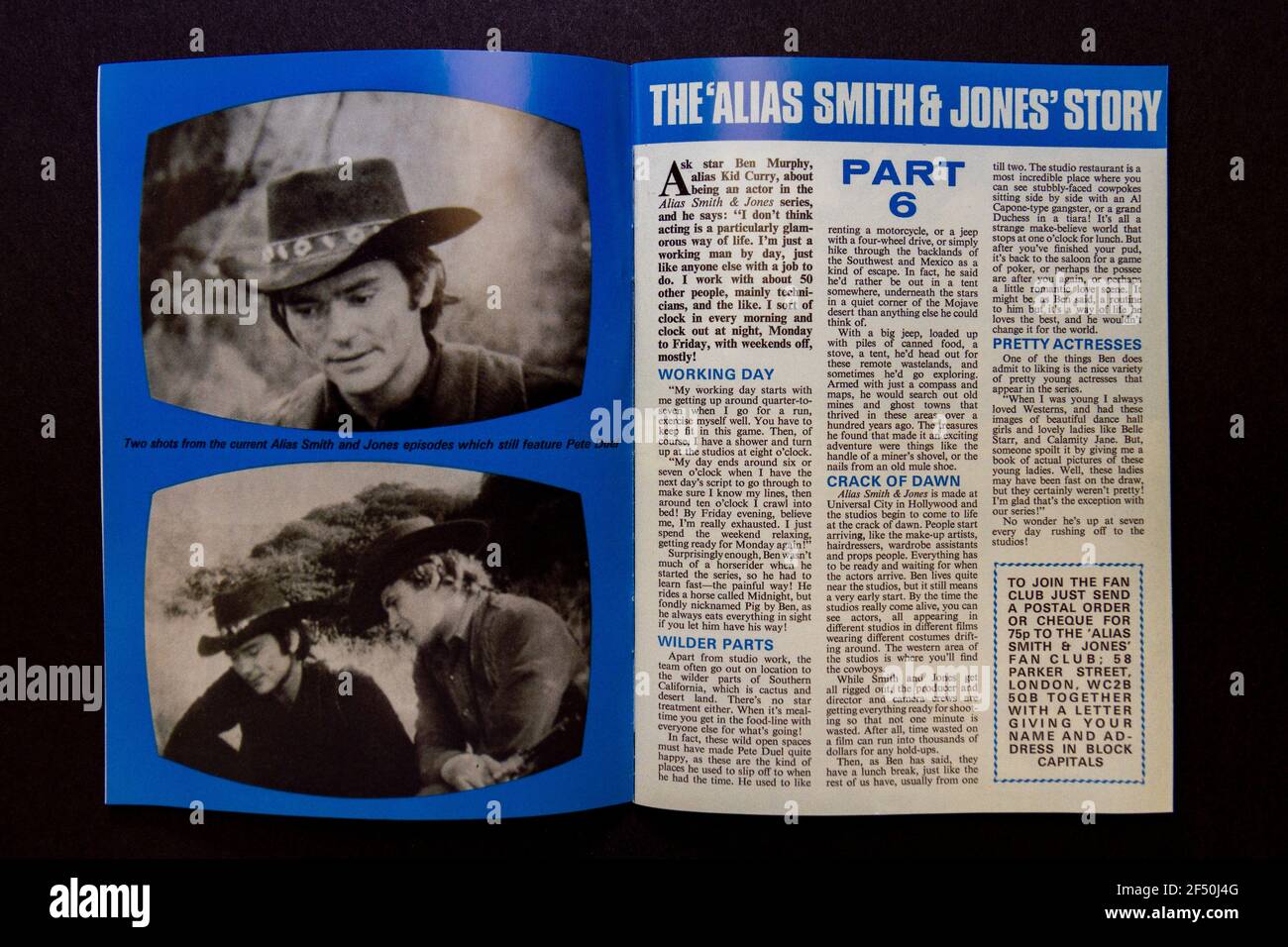 The 'Alias Smith & Jones' story in a replica 'Superstar '72' magazine part  of a school 1970s Childhood memorabilia pack Stock Photo - Alamy