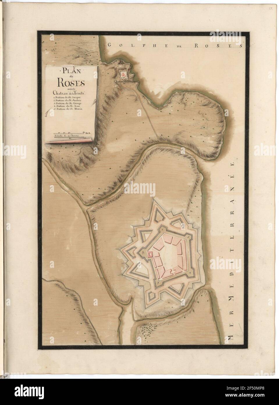 Plan of roses with the castle of the Trinity Stock Photo - Alamy