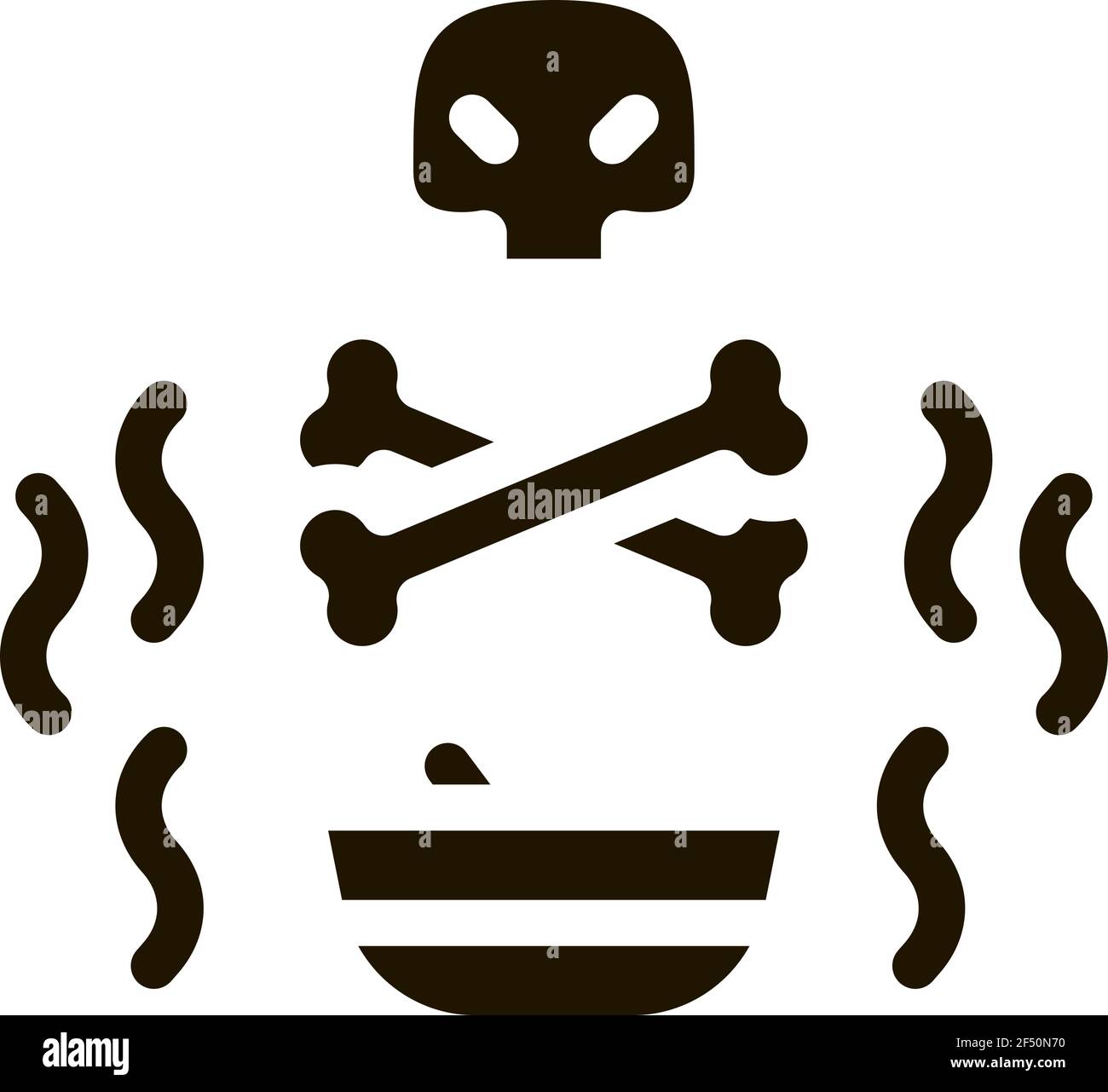 Deadly Poison Icon Vector Glyph Illustration Stock Vector