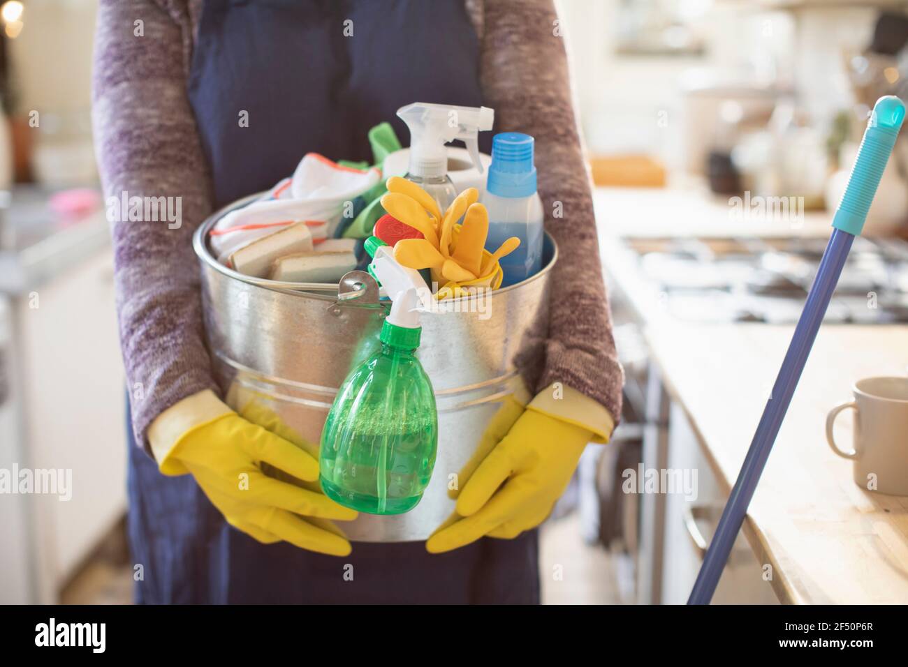 Person holding bucket hires stock photography and images Alamy