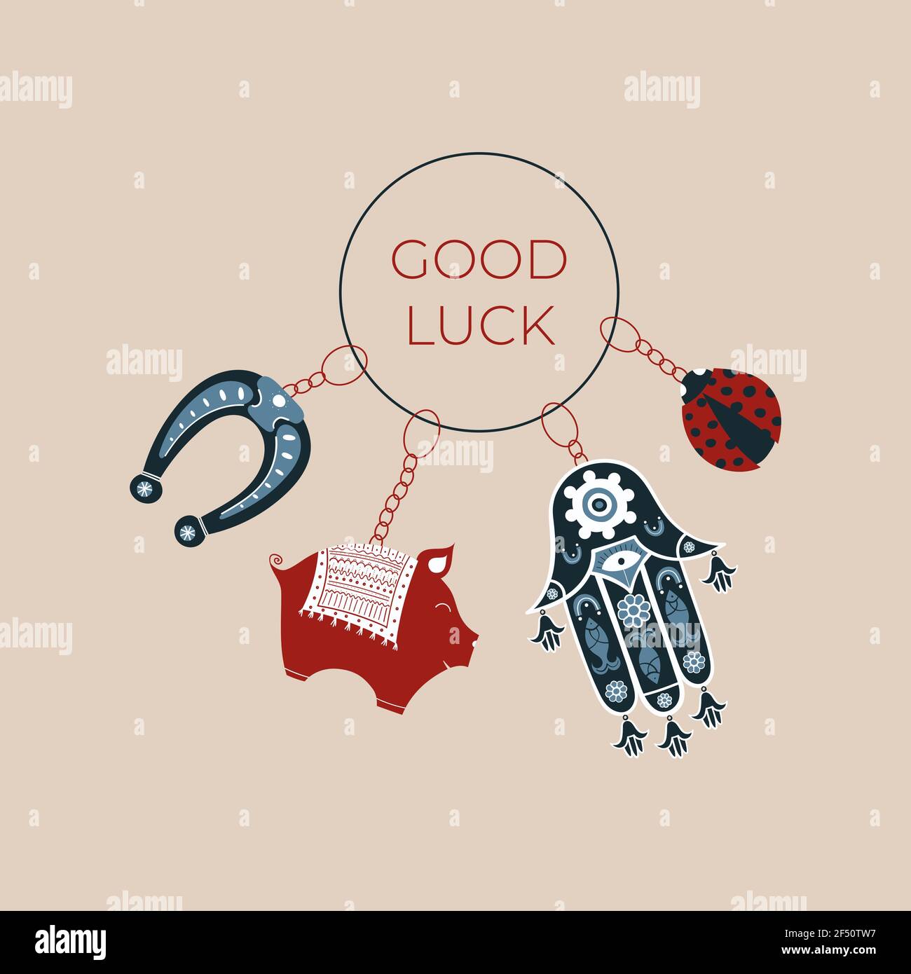 Good luck keychains Stock Vector Image & Art - Alamy