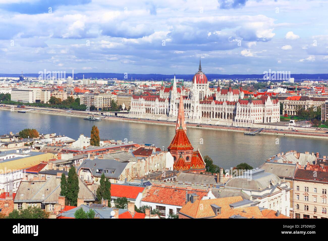 Hungary. Budapest. View on Danube, and Hungary parliament Stock Photo