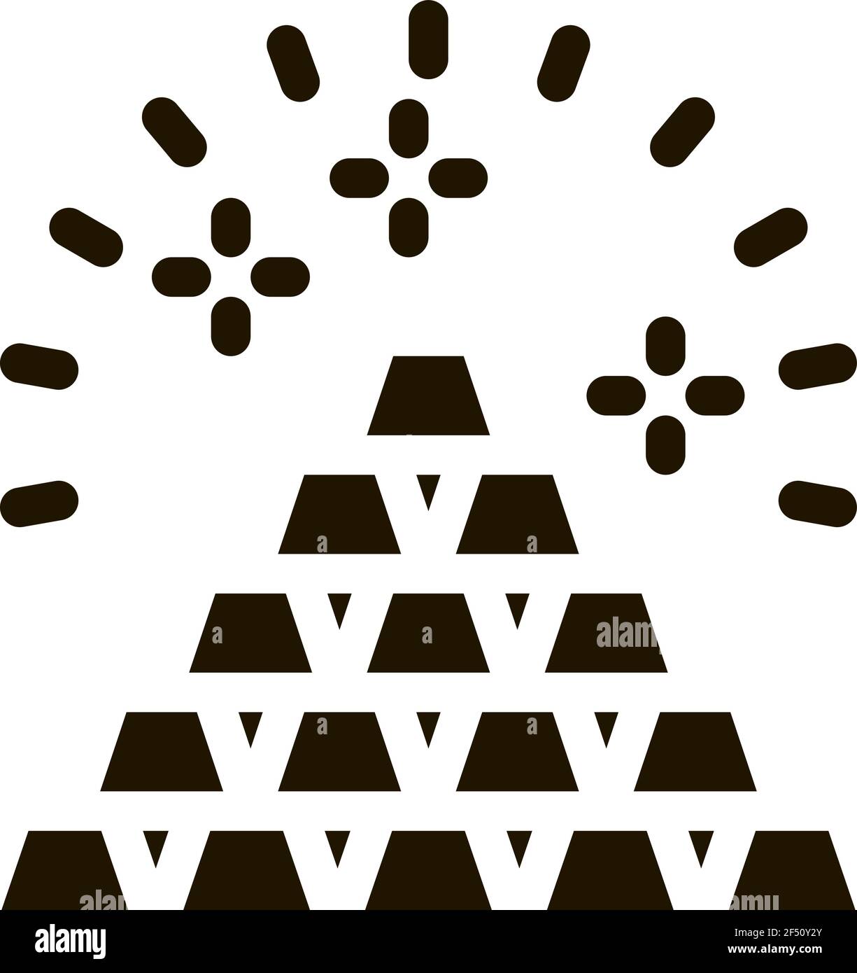 Sacred Pyramid Icon Vector Glyph Illustration Stock Vector
