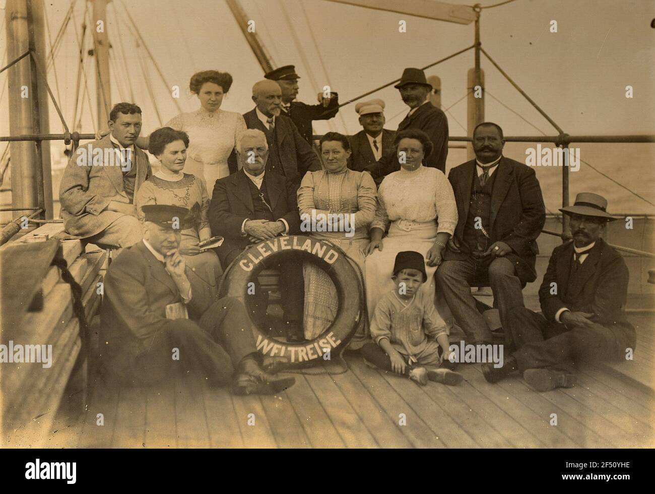 Group passengers on deck hi-res stock photography and images - Alamy
