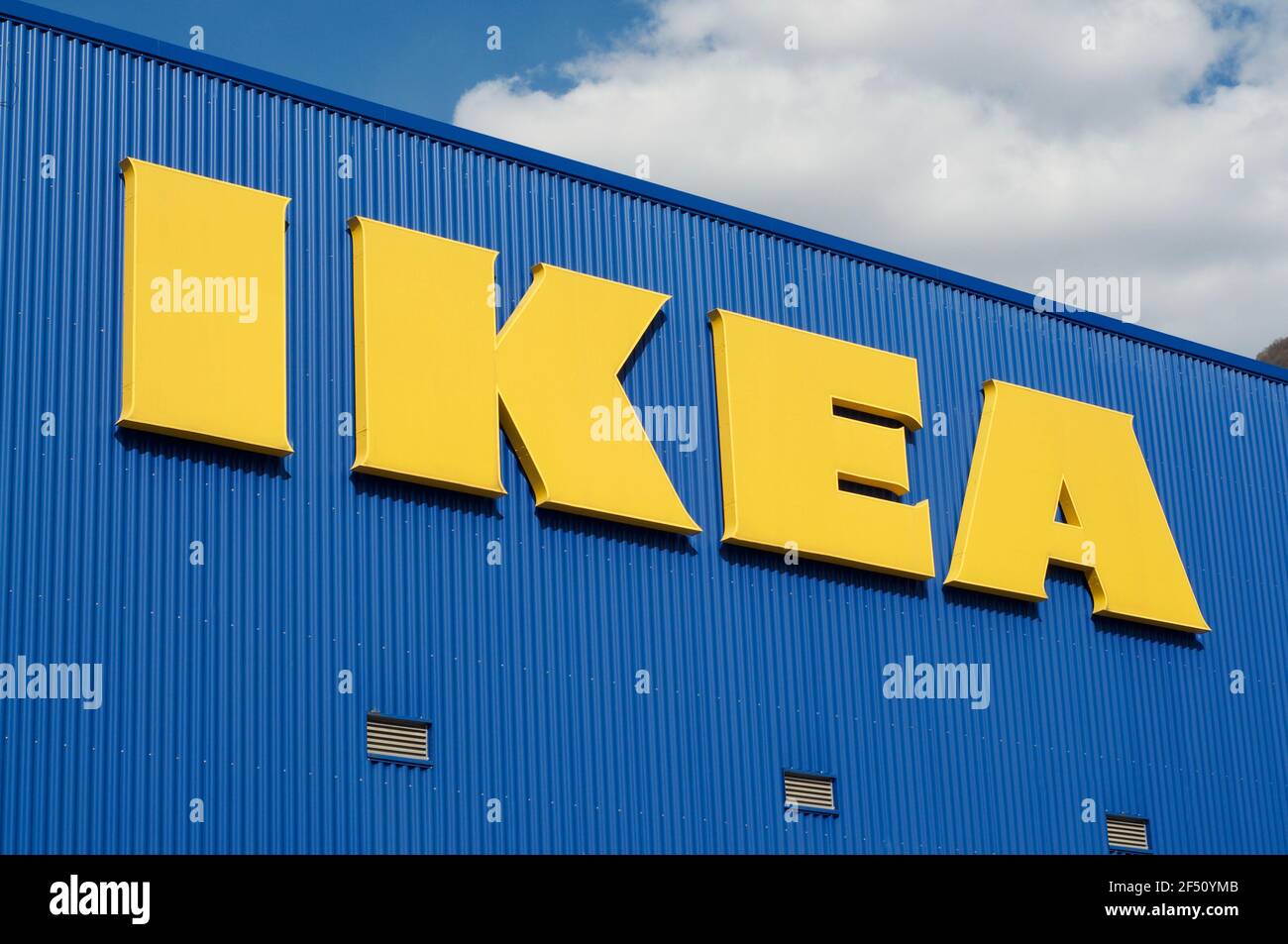 Grancia, Switzerland - 18th March 2021 : IKEA (Ingvar Kamprad Elmtaryd  Agunnaryd) sign hanging on the store building in Lugano. Ikea is the  world's la Stock Photo - Alamy