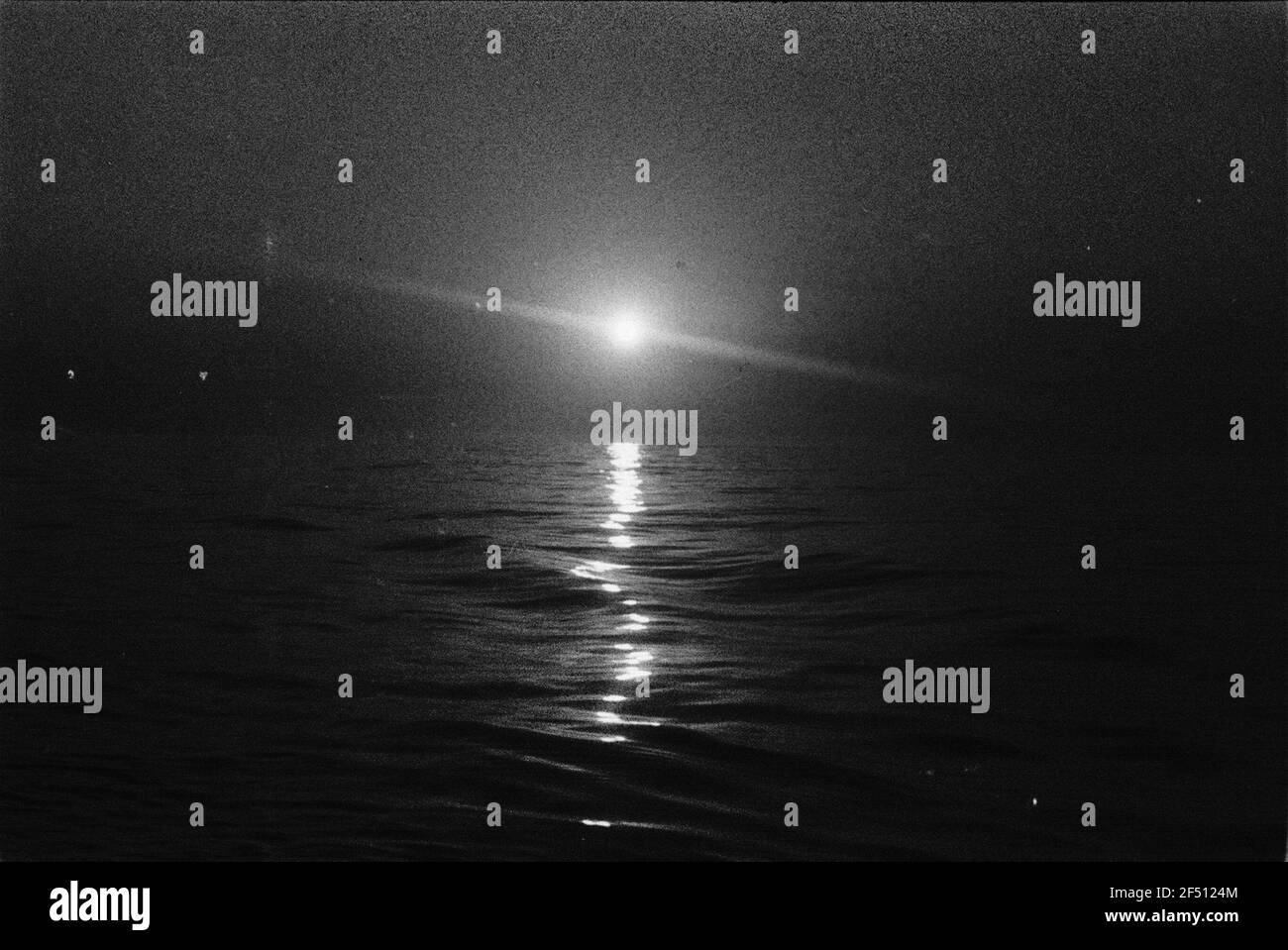 Travel photos. Moonlight? above the sea Stock Photo