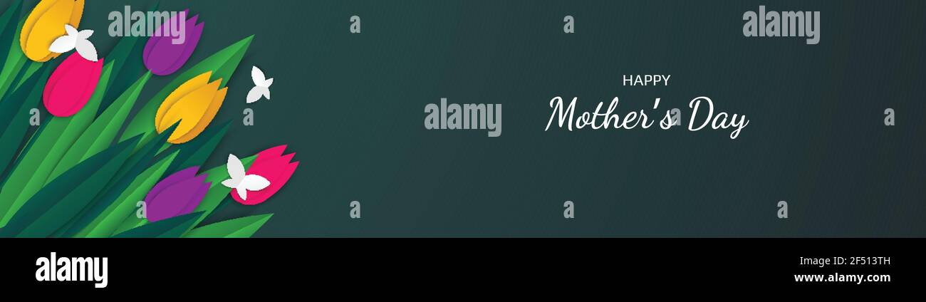 Happy Mother s Day background with flowers. Vector illustration Stock ...