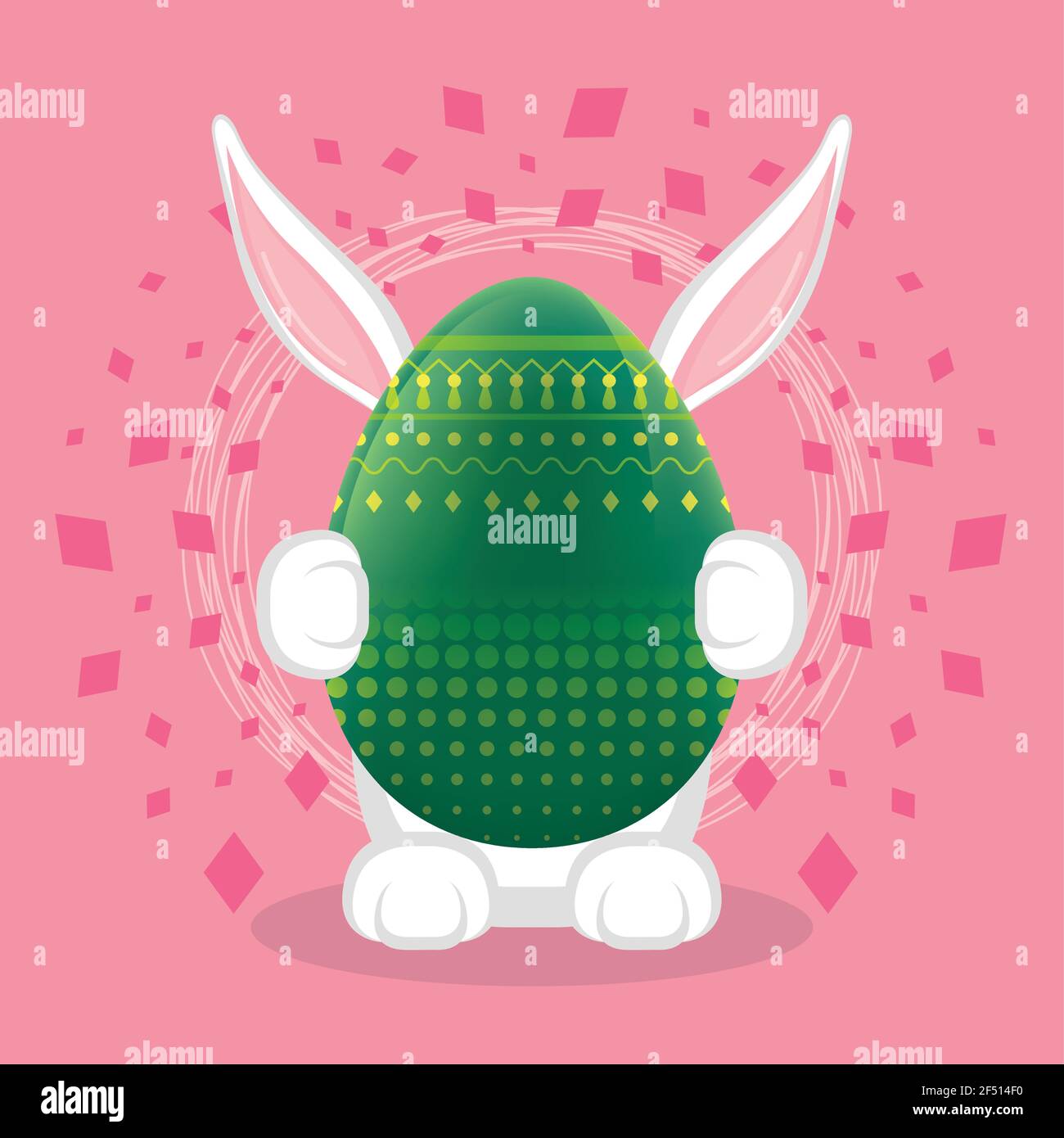 Bunny with a decorated easter egg - Vector Stock Vector Image & Art - Alamy