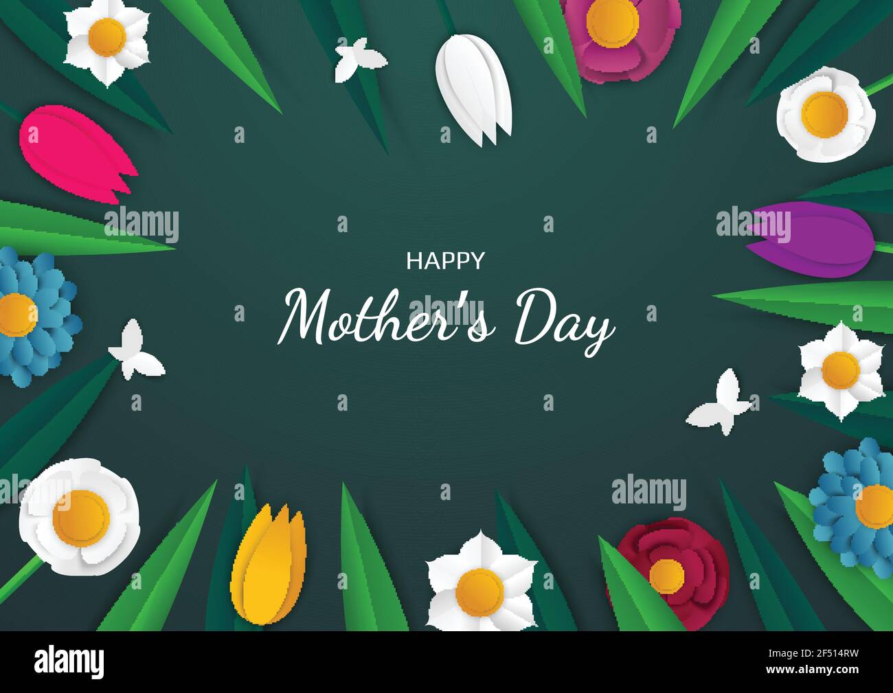 Happy Mother s Day background with flowers. Vector illustration Stock ...
