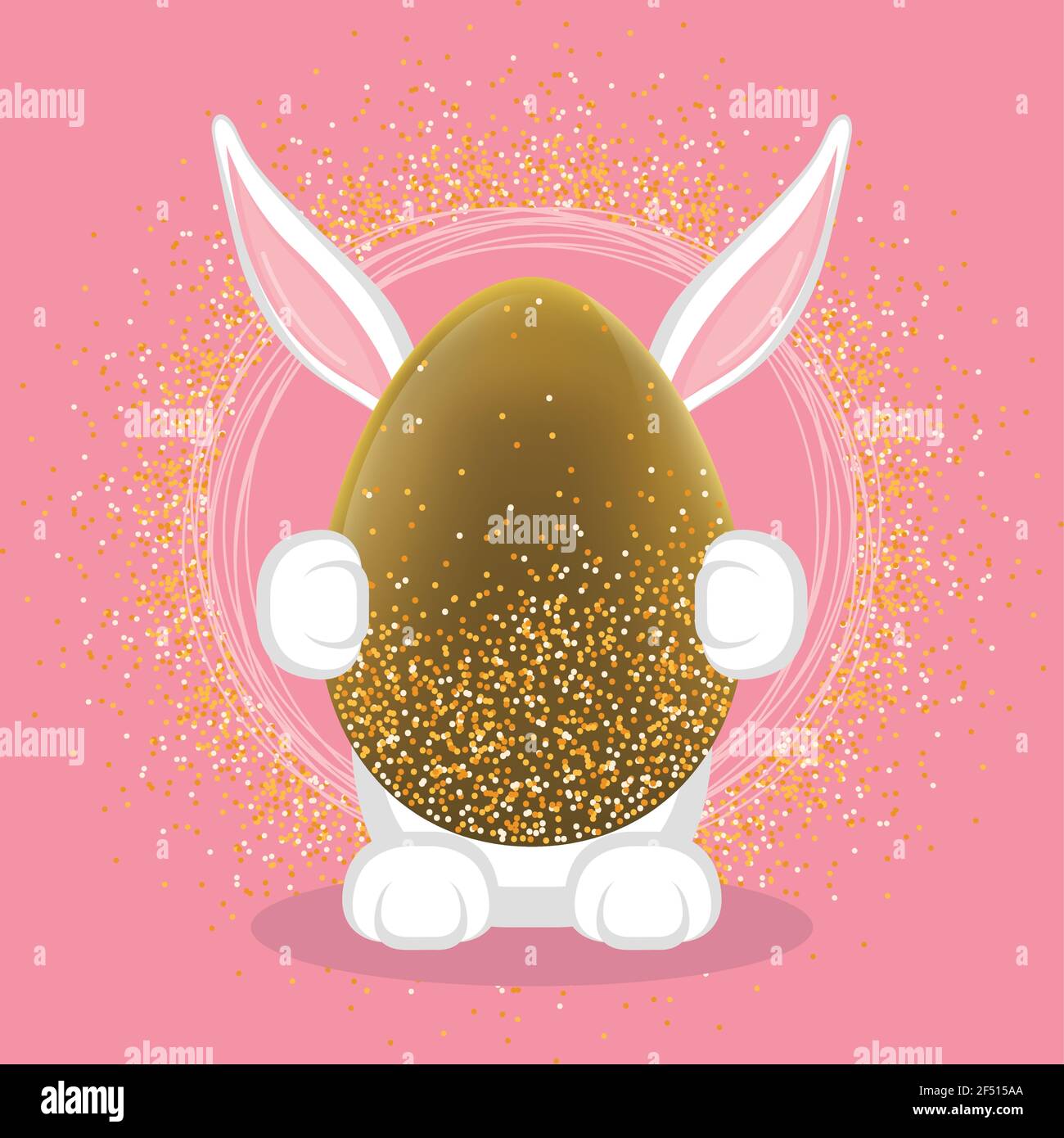 Bunny with a decorated easter egg - Vector Stock Vector Image & Art - Alamy