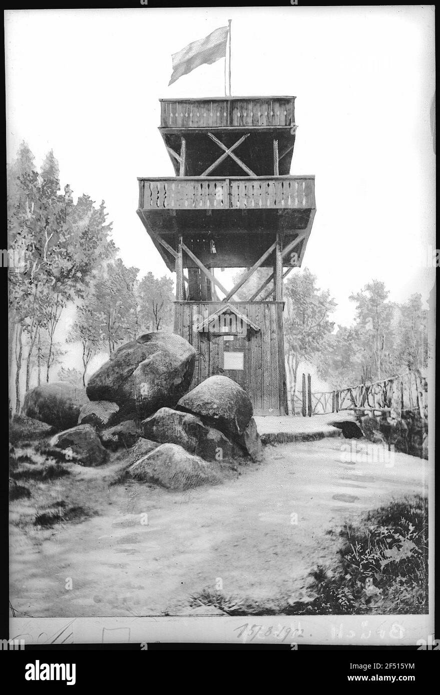Kirchberg. Observation tower on the Geiersberg Stock Photo