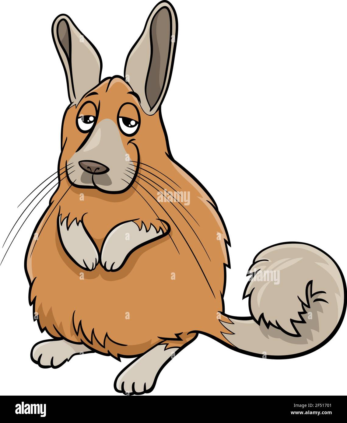 Cartoon illustration of viscacha comic animal character Stock Vector