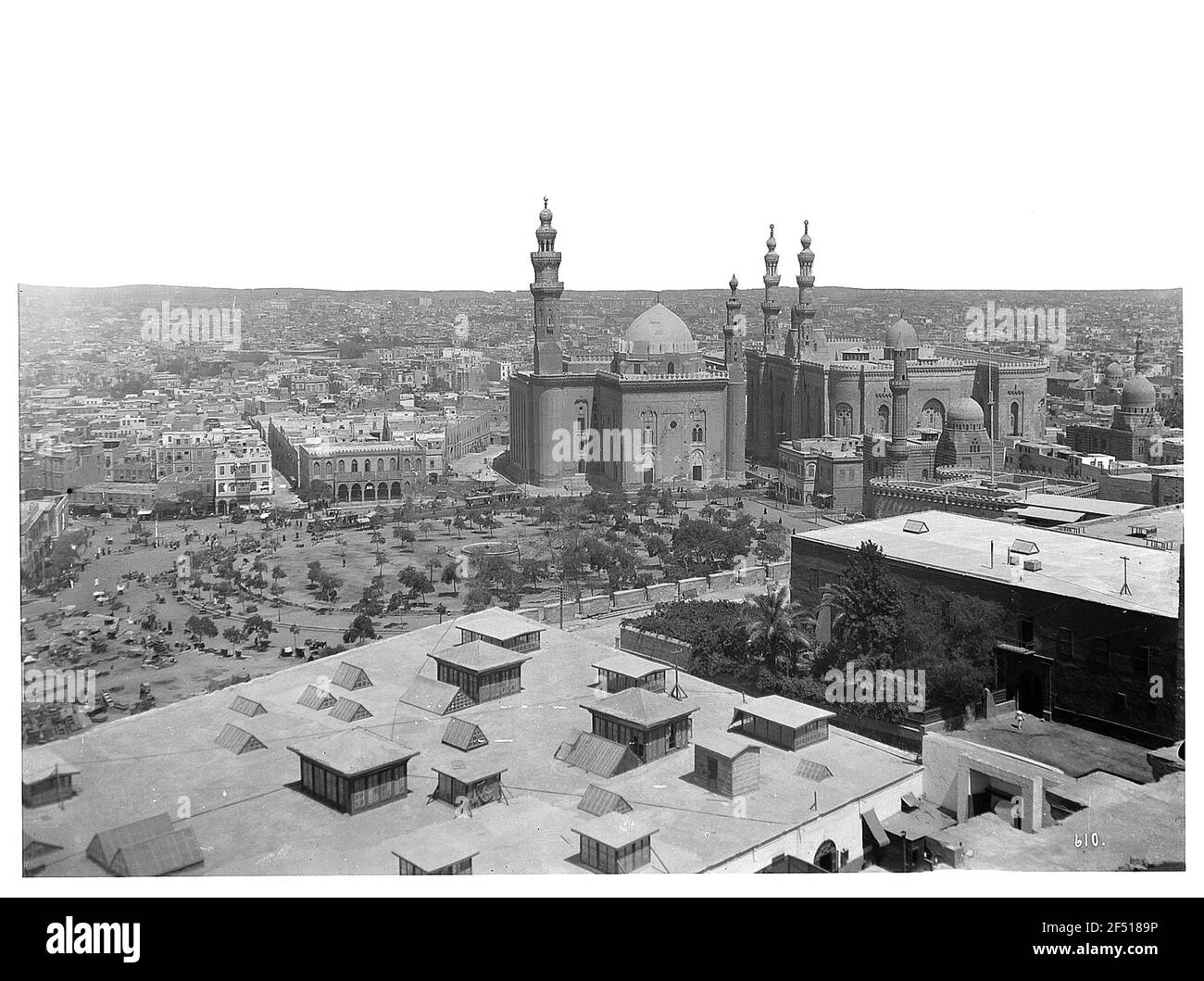 Cairo (Egypt). City center with Sultan Hassan Mosque Stock Photo