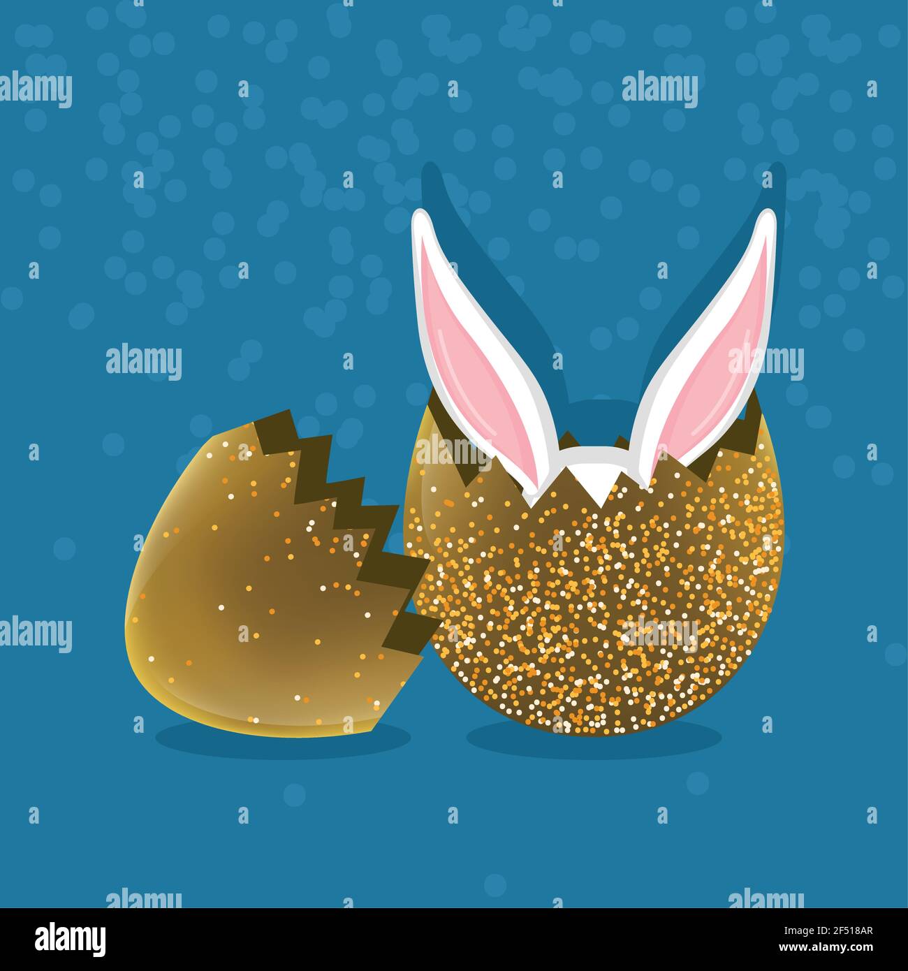 Bunny in a broken easter egg - Vector Stock Vector Image & Art - Alamy