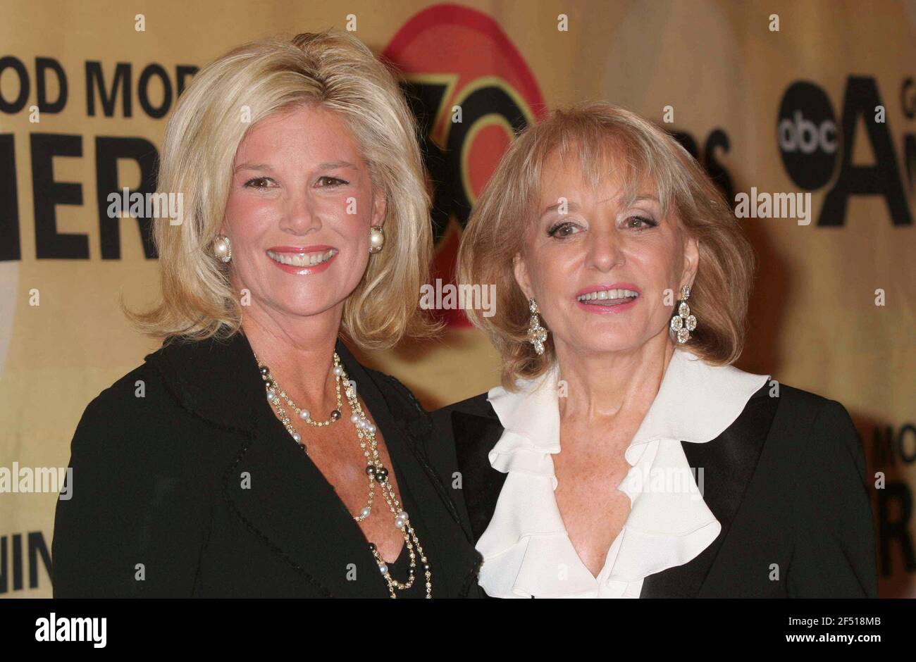 Joan Lunden and Barbara Walters attend 30th Anniversary Party for ABC's 'Good Morning America' at Lincoln Center's Avery Fisher Hall in New York City on October 25, 2005.  Photo Credit: Henry McGee/MediaPunch Stock Photo