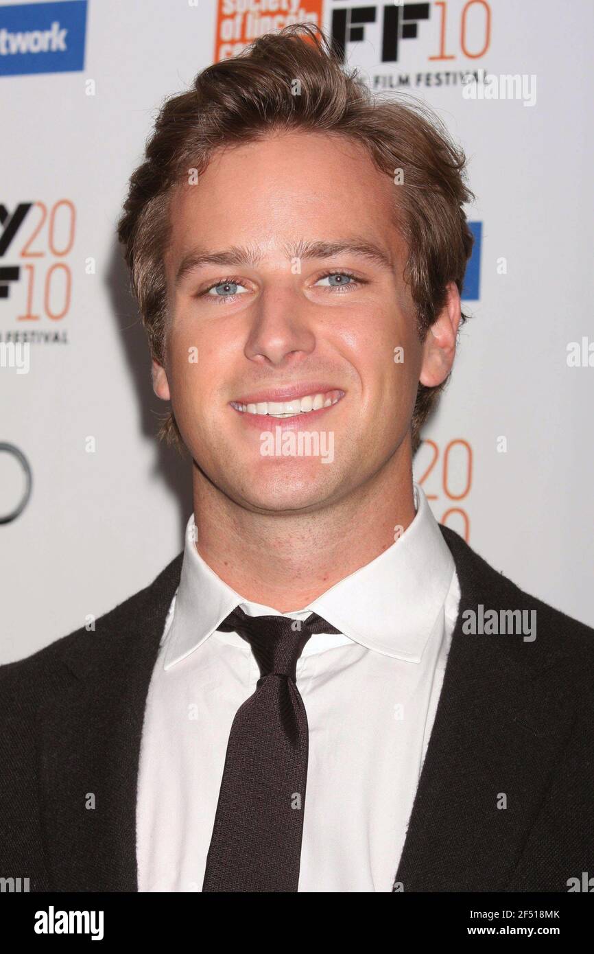 Armie Hammer attends the world premiere of "The Social Network" at the