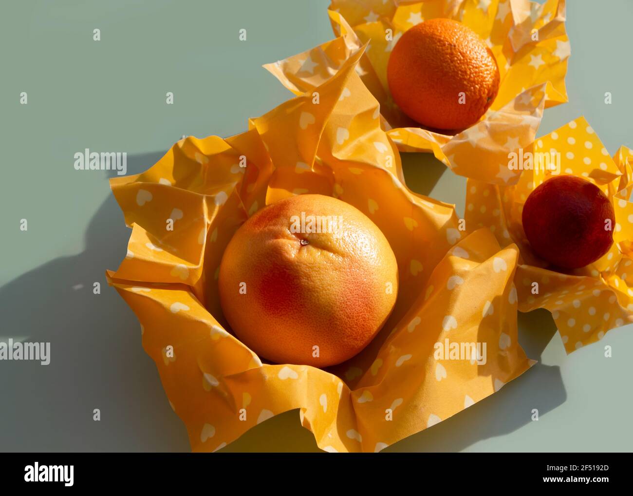 Reusable food beeswax wrappers in different sizes. Organic fabric