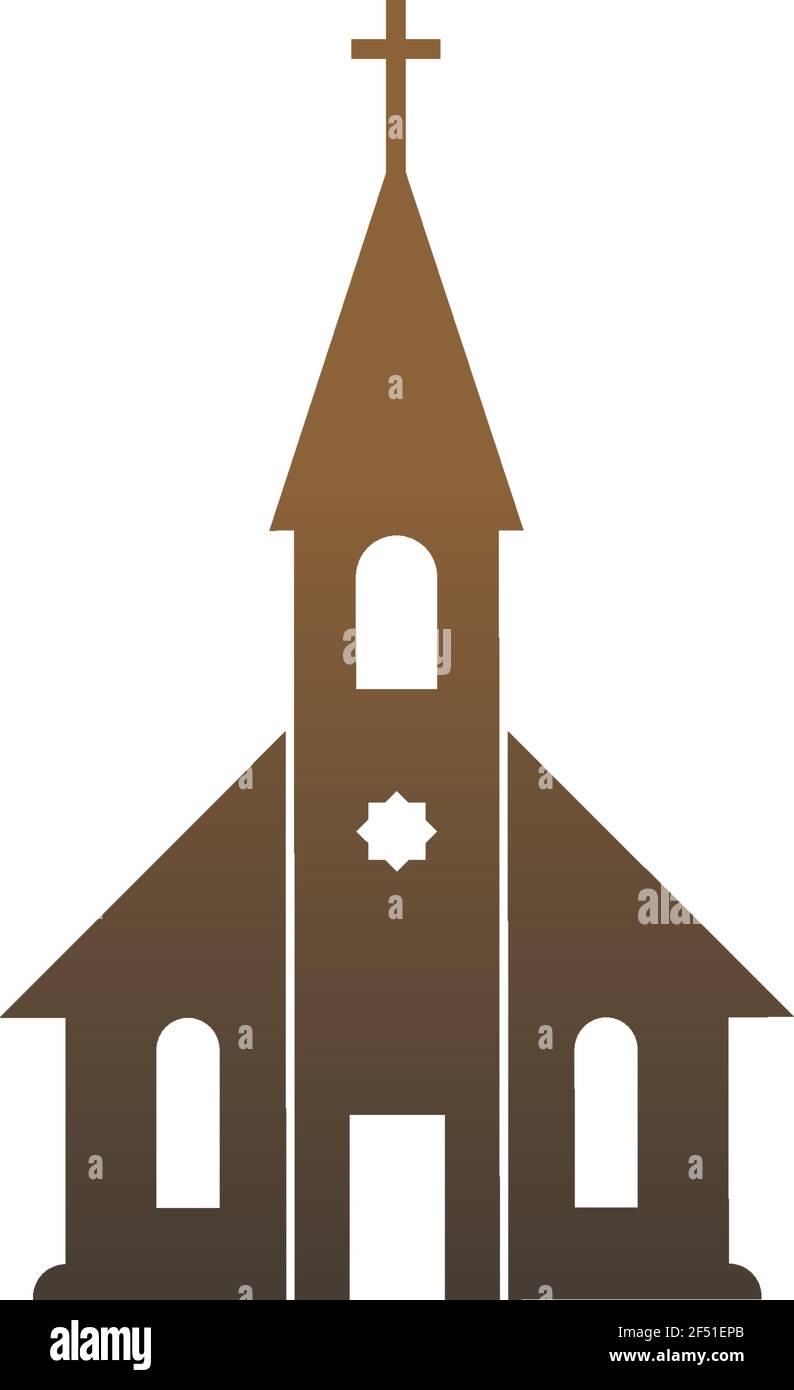 Chruch icon logo sign vector design illustration template Stock Vector