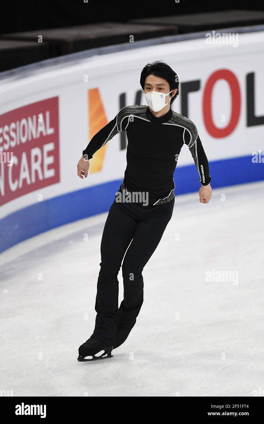 Yuzuru HANYU Japan, during Men Practice at the ISU World Figure Skating