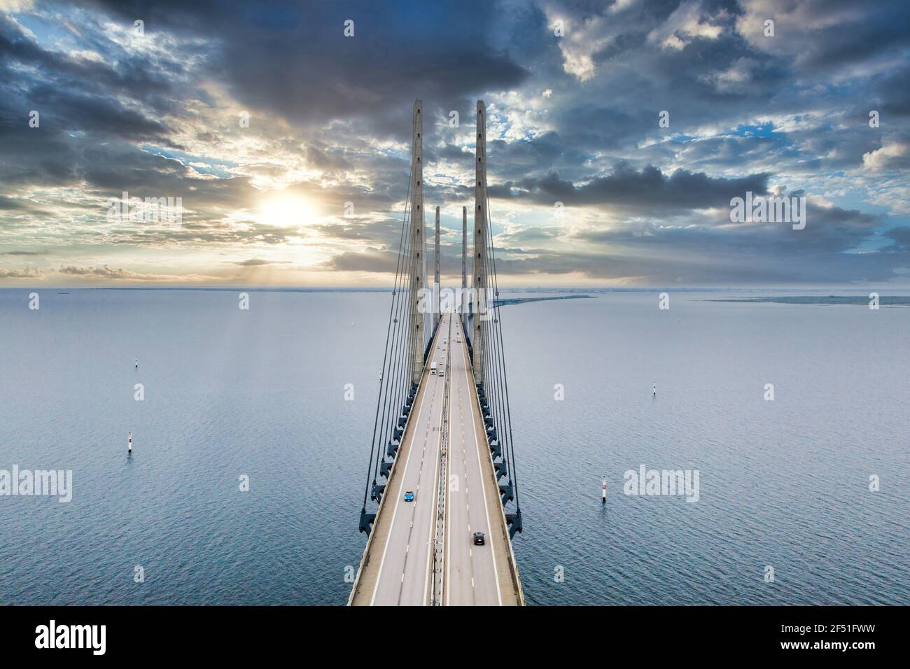 Denmark sweden bridge aerial hi-res stock photography and images - Alamy