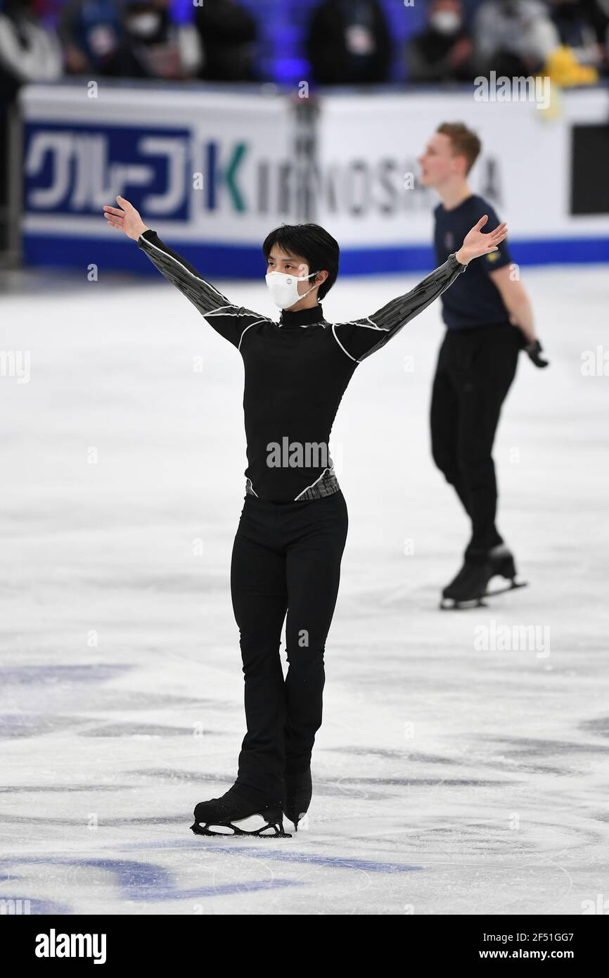Yuzuru HANYU Japan, during Men Practice at the ISU World Figure Skating