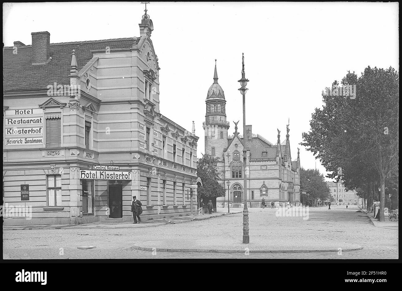 Wittenberg. Great Friedrichstraße with Post Stock Photo Alamy