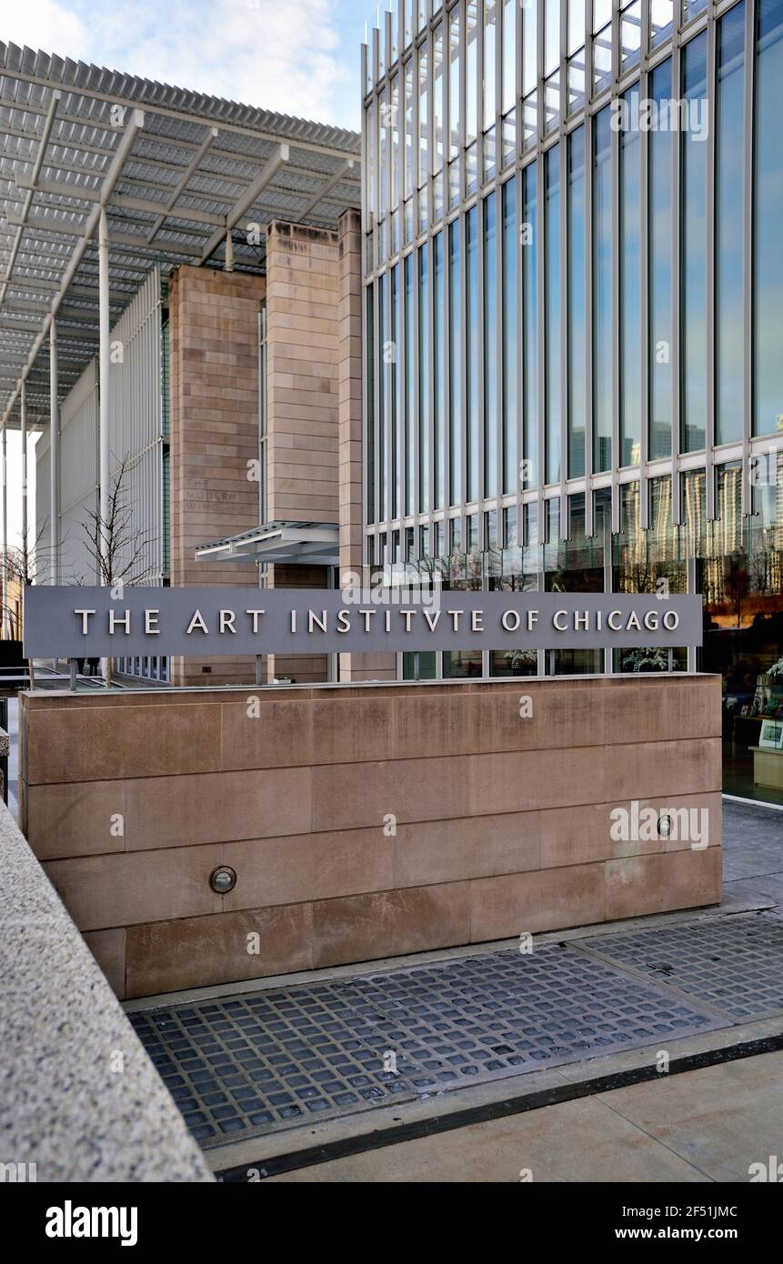 Chicago, Illinois, USA. The Modern Wing of the Art Institute of Chicago. Stock Photo