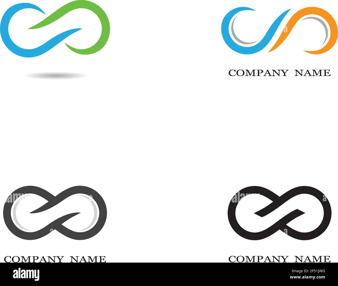 Infinity logo template vector icon illustration design Stock Vector