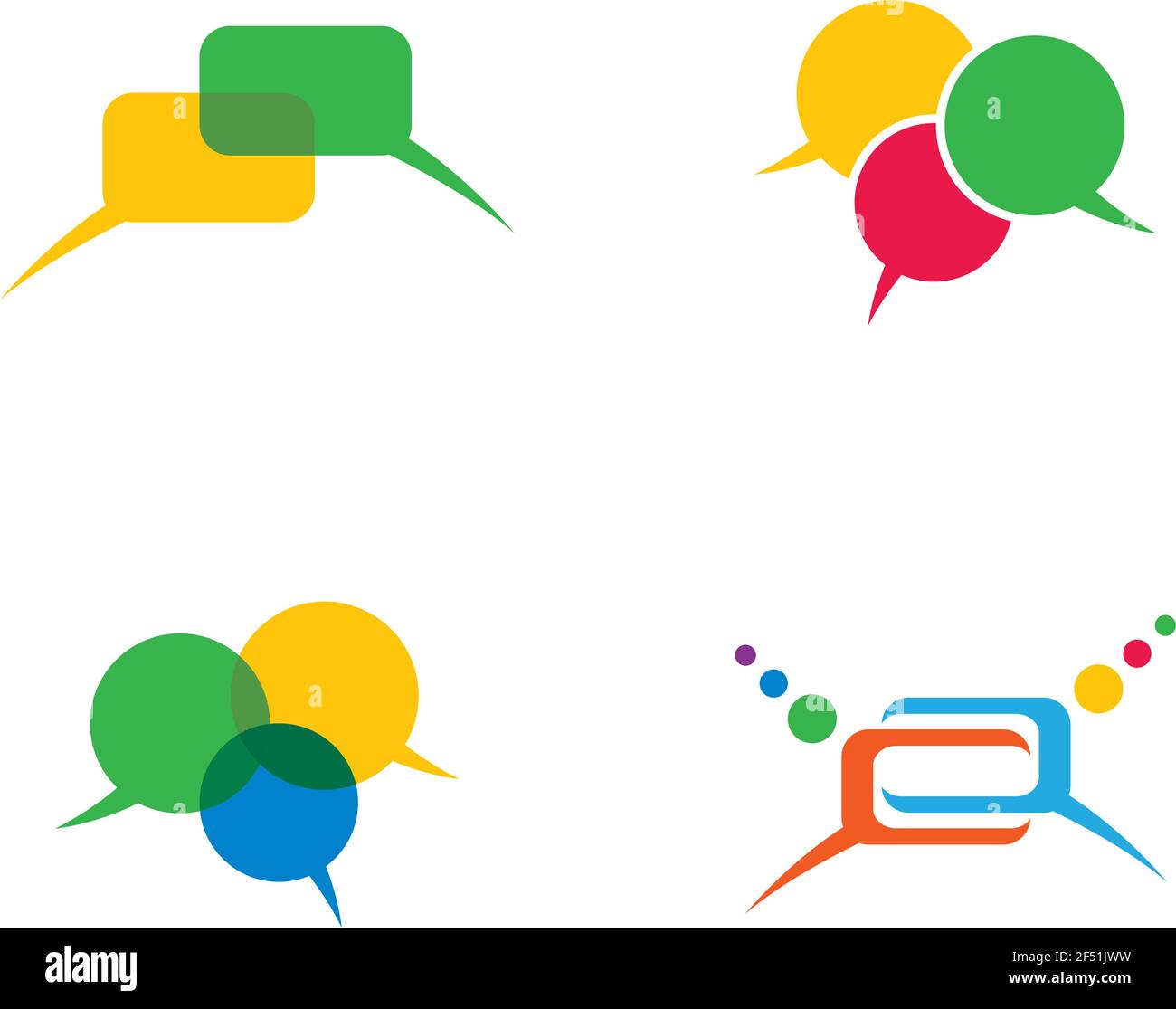 Speech bubble logo template vector icon illustration design Stock ...