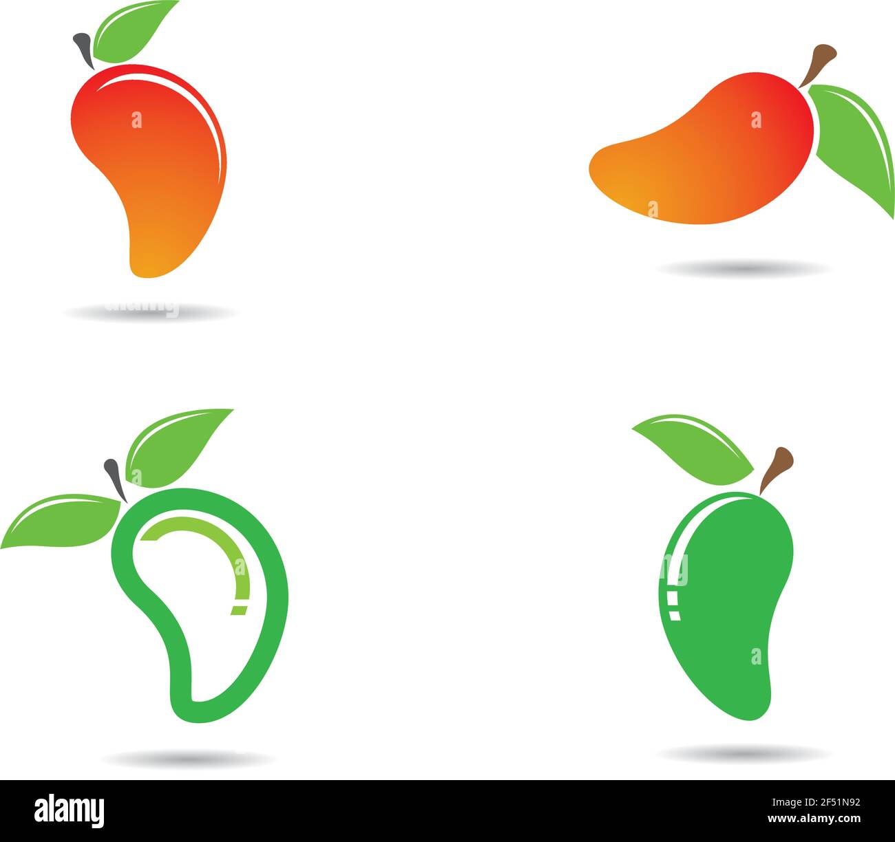 Mango logo template vector icon illustration design Stock Vector